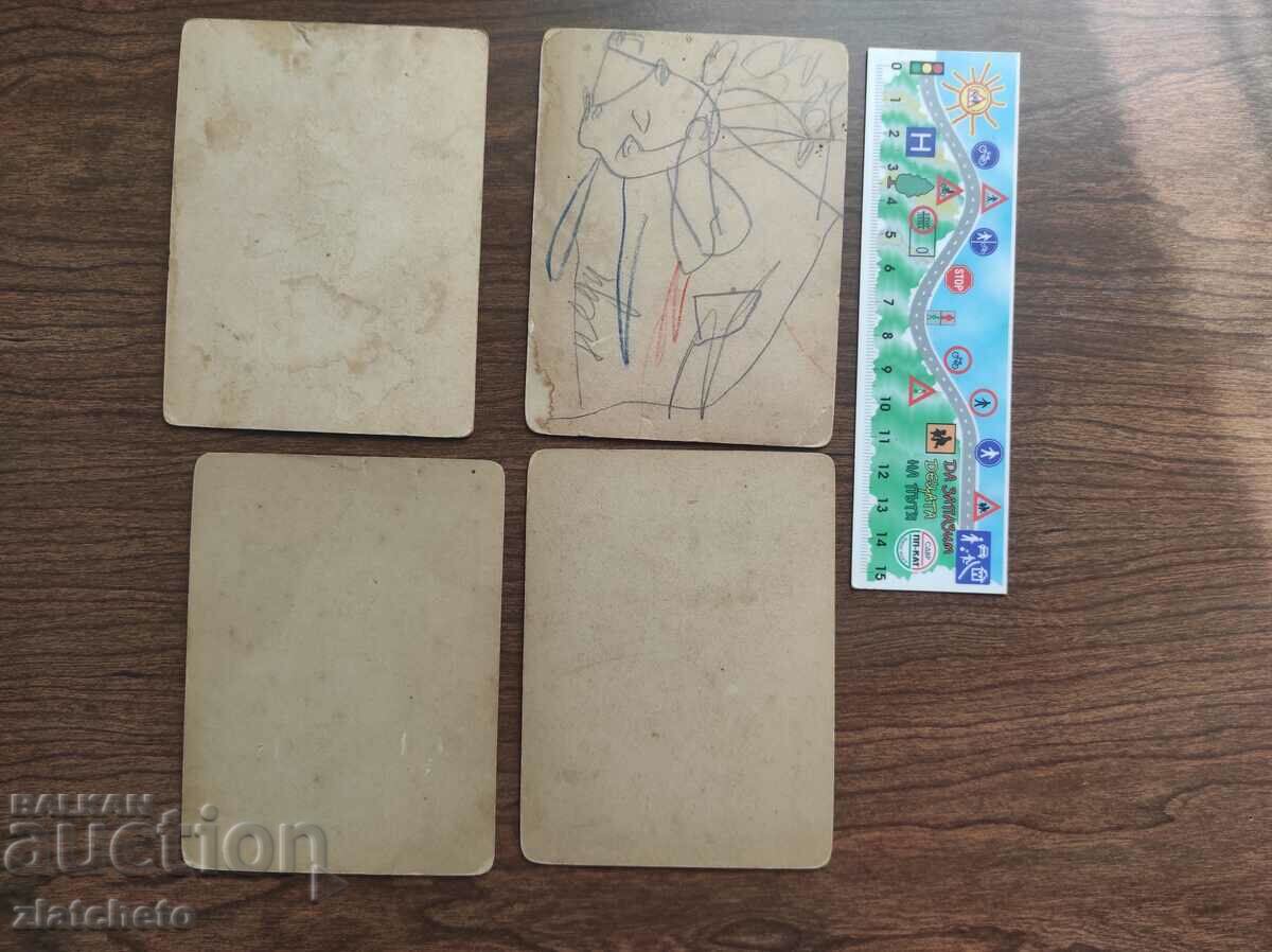 Old photo cardboard - lot of 4 old photos - 6