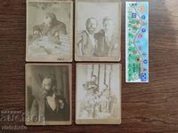 Old photo cardboard - lot of 4 old photos