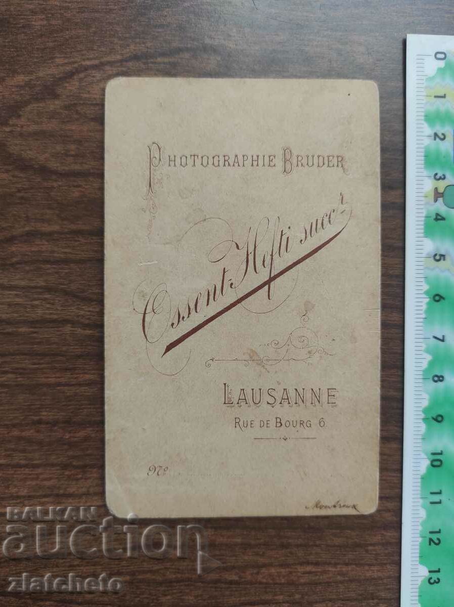 Auction Old cardboard photo - Lausanne, view Auction Old cardboard photo - Lausanne, view