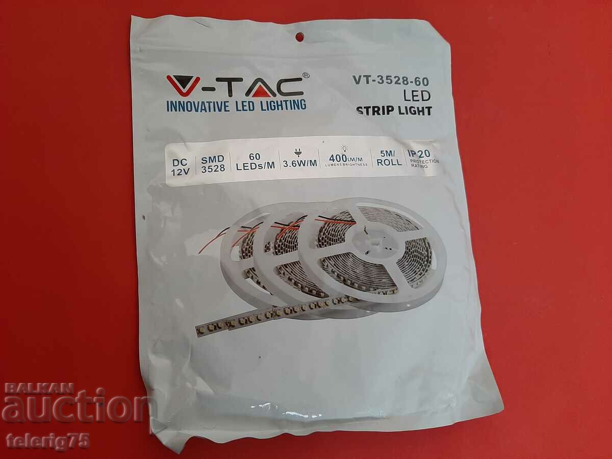 LED Strip V-TAC-3.6W/m,12V,6400K,420lm