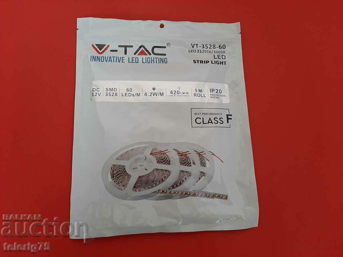 Δημοπρασία Λωρίδα LED V-TAC-4,2W/m,12V,3000K,420lm Δημοπρασία Λωρίδα LED V-TAC-4,2W/m,12V,3000K,420lm