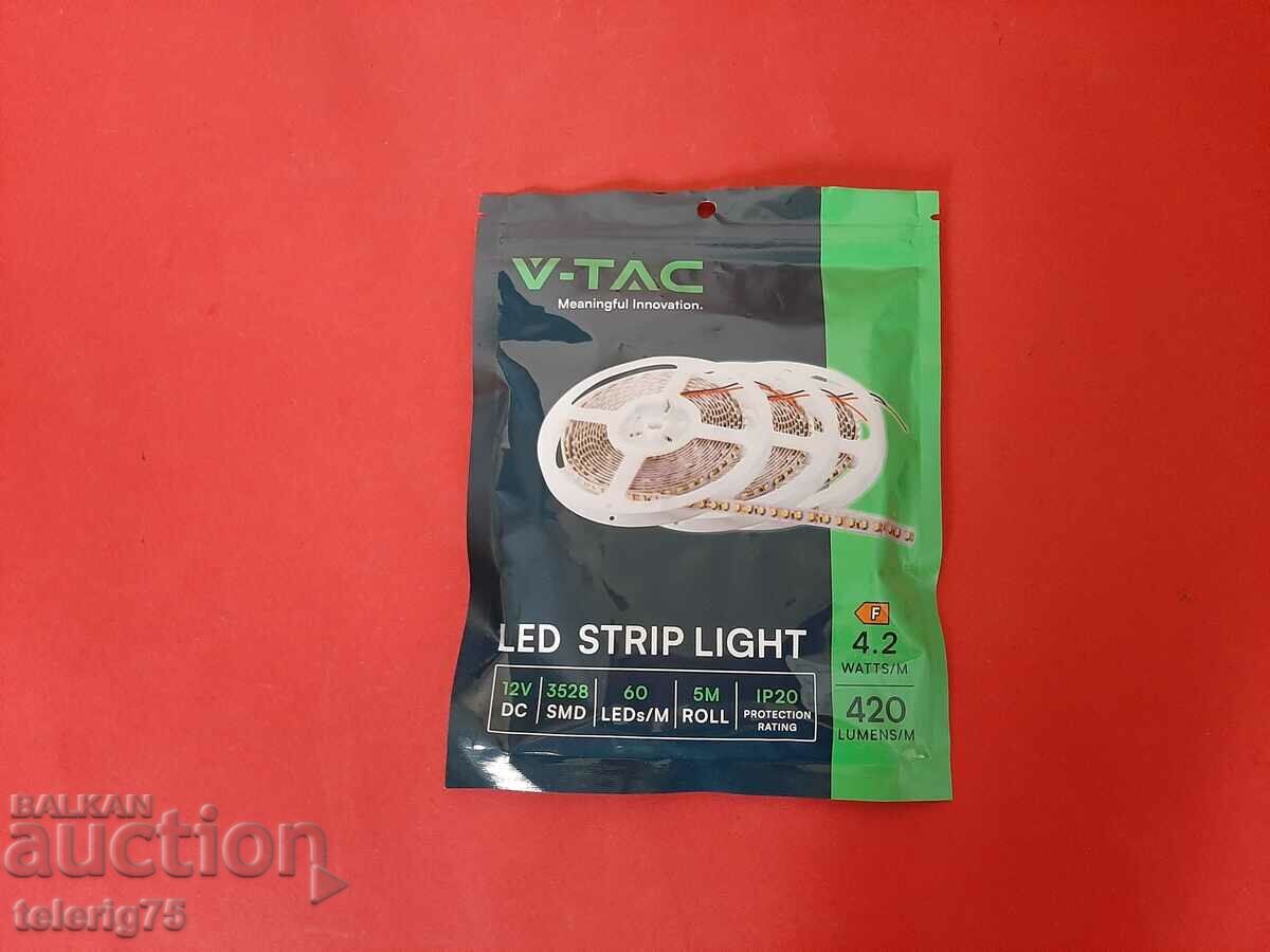 Λωρίδα LED V-TAC-4,2W/m,12V,3000K,420lm Λωρίδα LED V-TAC-4,2W/m,12V,3000K,420lm