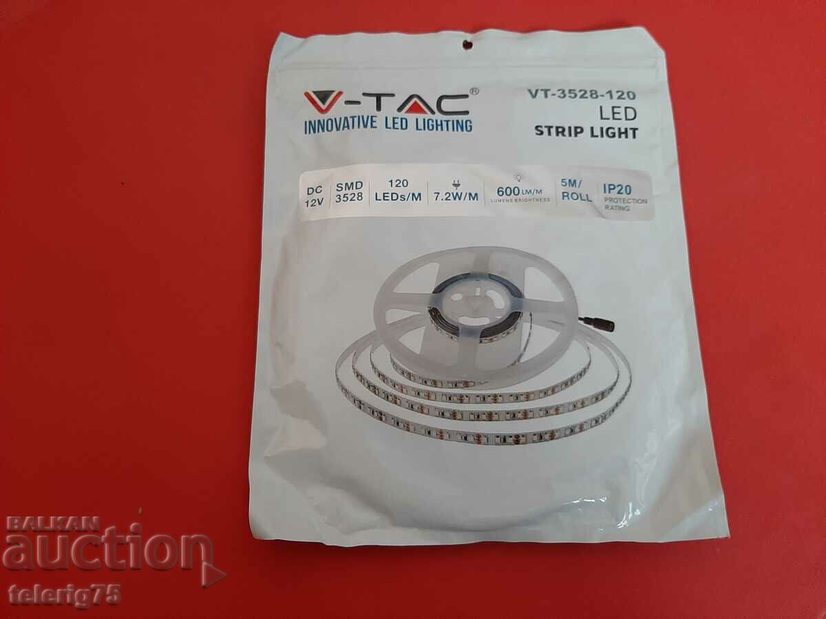 Λωρίδα LED V-TAC-7,2W/m,12V,6400K,600lm
