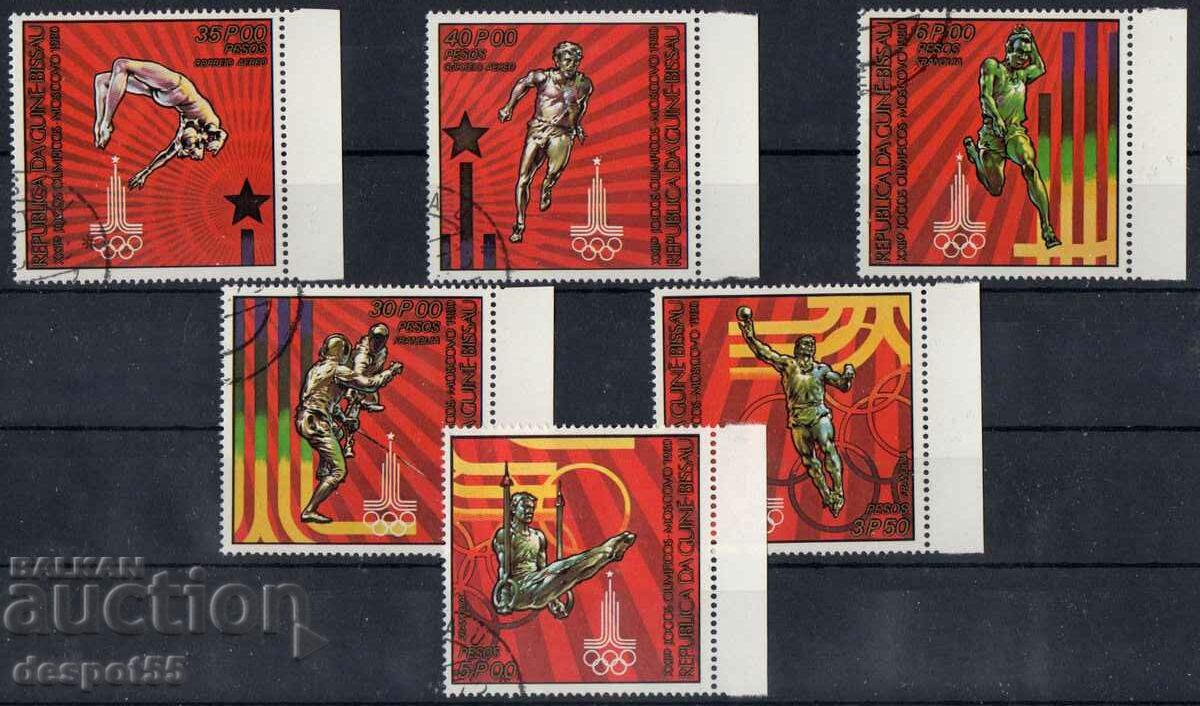 1980. Guineea-Bissau. Jocurile Olimpice - Moscova, URSS.