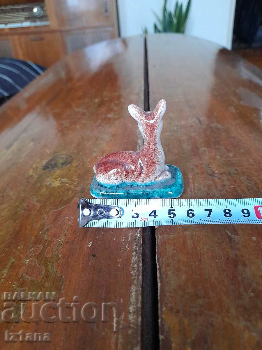 Auction Old porcelain figure, doe Auction Old porcelain figure, doe