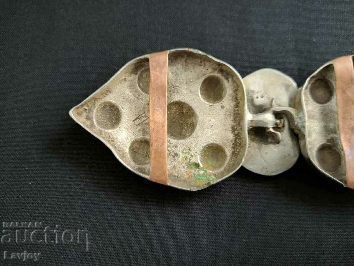 Ασημένιο αυθεντικό επιχρύσωμα πάφτας - 5