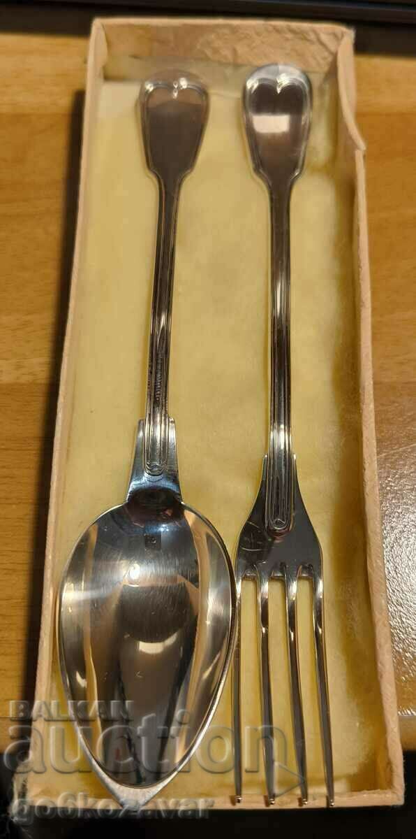 Set of silver large utensils solid silver 0.800 !