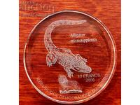 Glass Coin 10 Franca Crocodile 2006 Congo