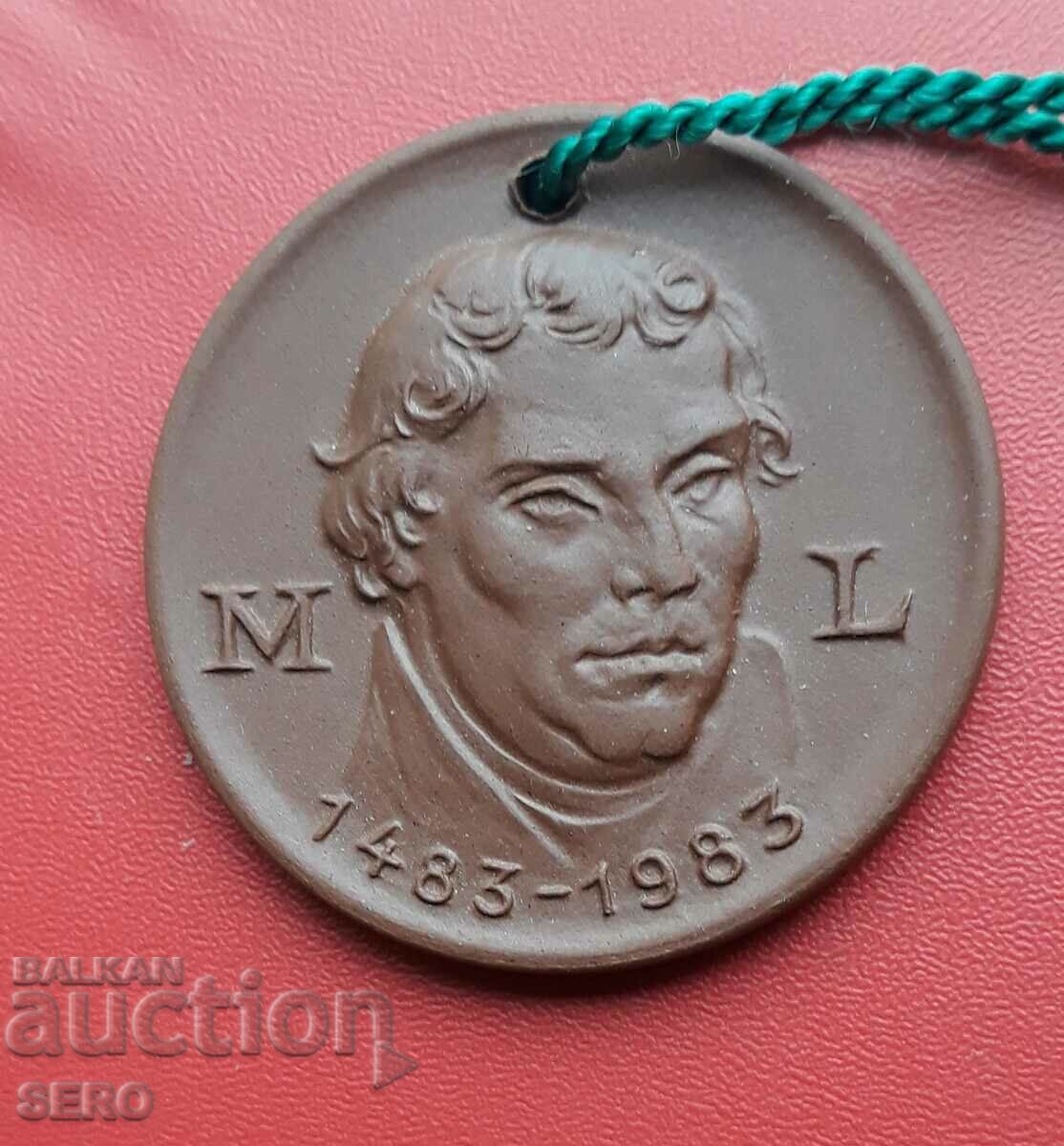 Germania-GDR-Medalia de porțelan 1983-Martin Luther