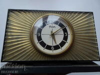 COLLECTIBLE DESK CLOCK RUSSIAN AGATE WEEKLY 2