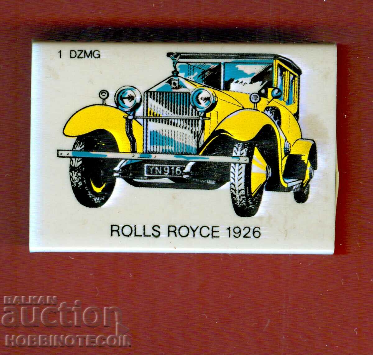Collectible Matches match CAR - ROLLS ROYCE 1926