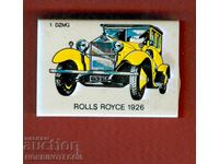 Collectible Matches match CAR - ROLLS ROYCE 1926