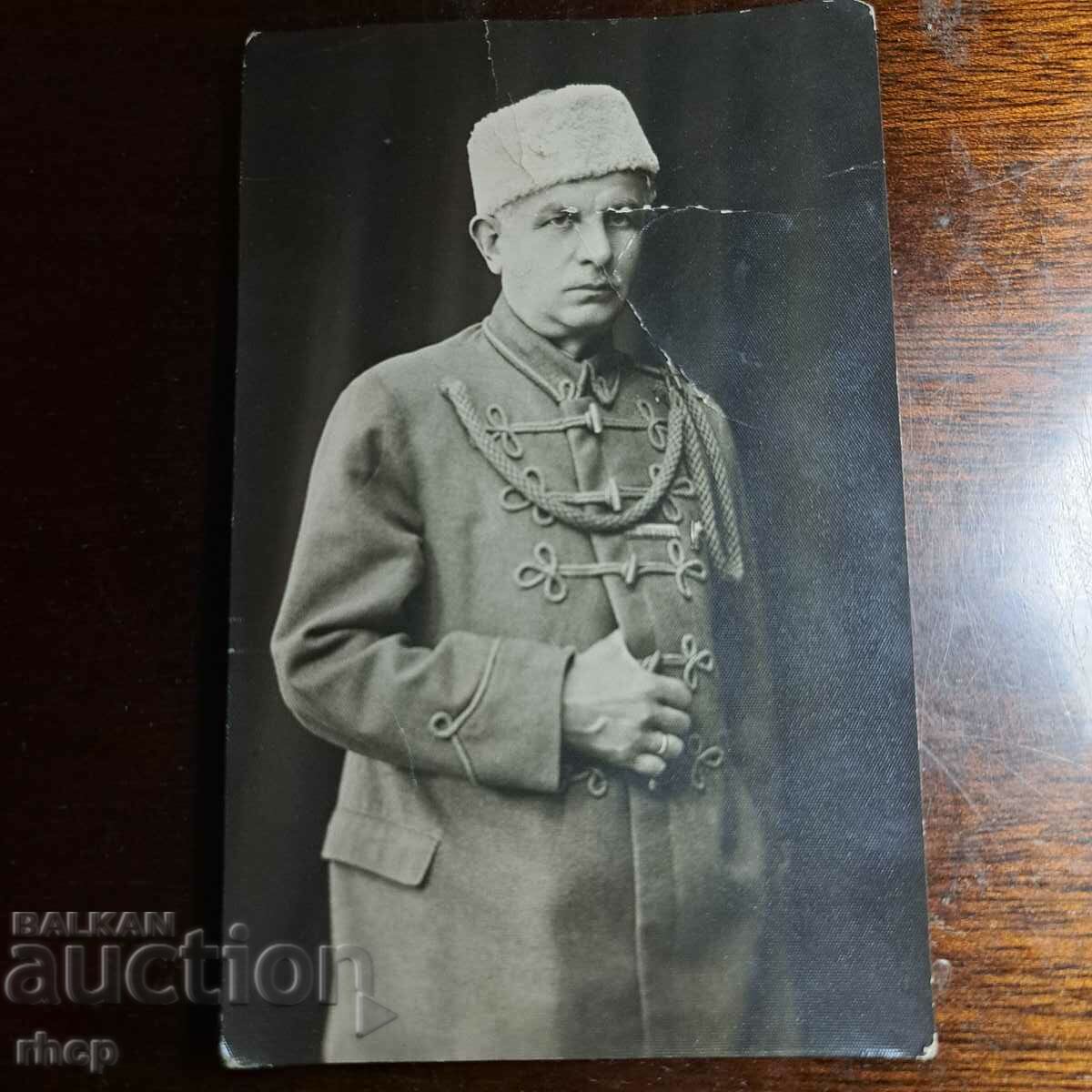 Tânăr în uniformă fotografie veche Regatul Bulgariei
