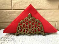 A beautiful brass napkin holder from England