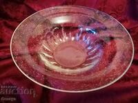 Glass fruit bowl