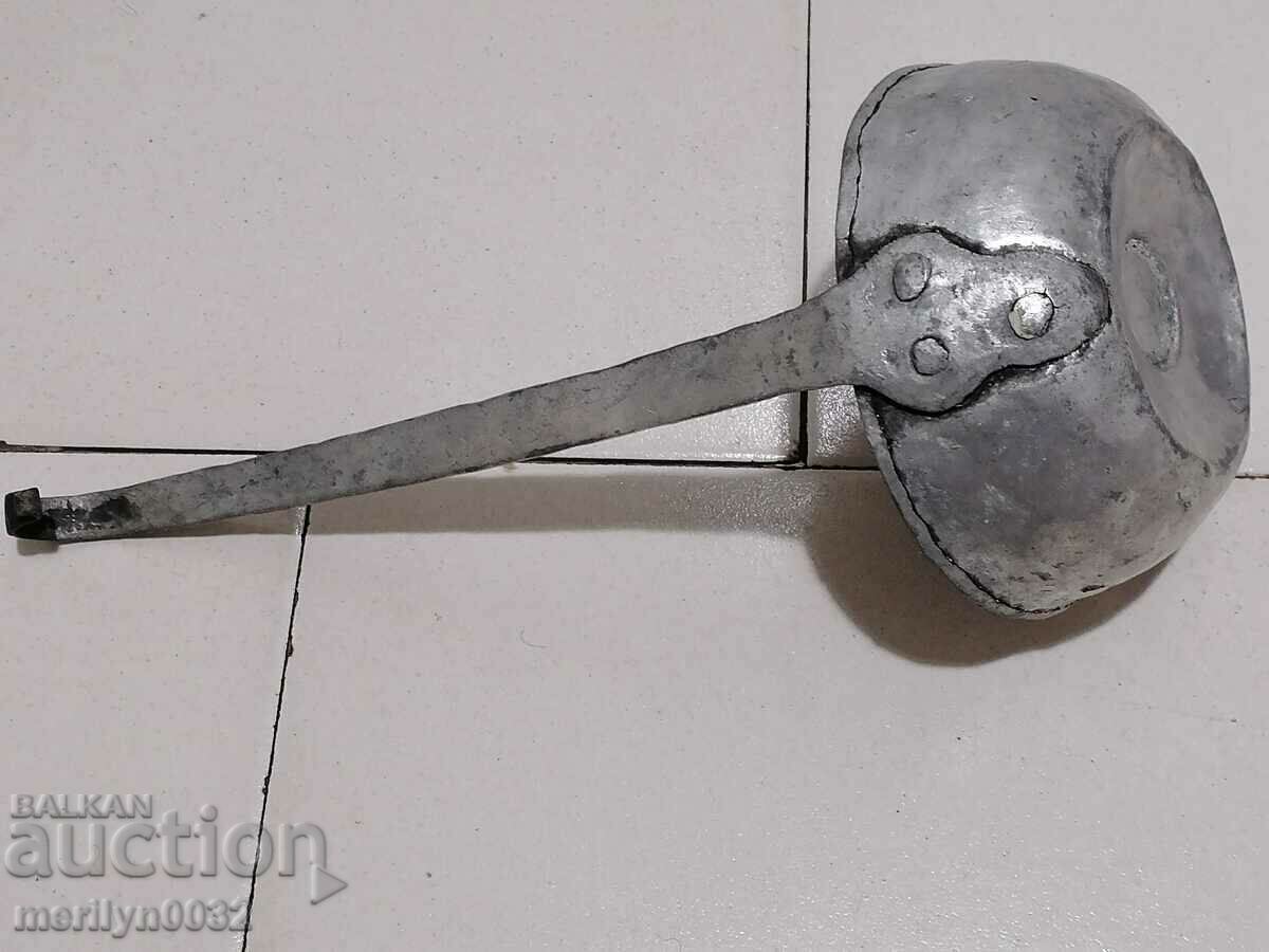 Old copper ladle, pan, copper, copper pot, pit - 5