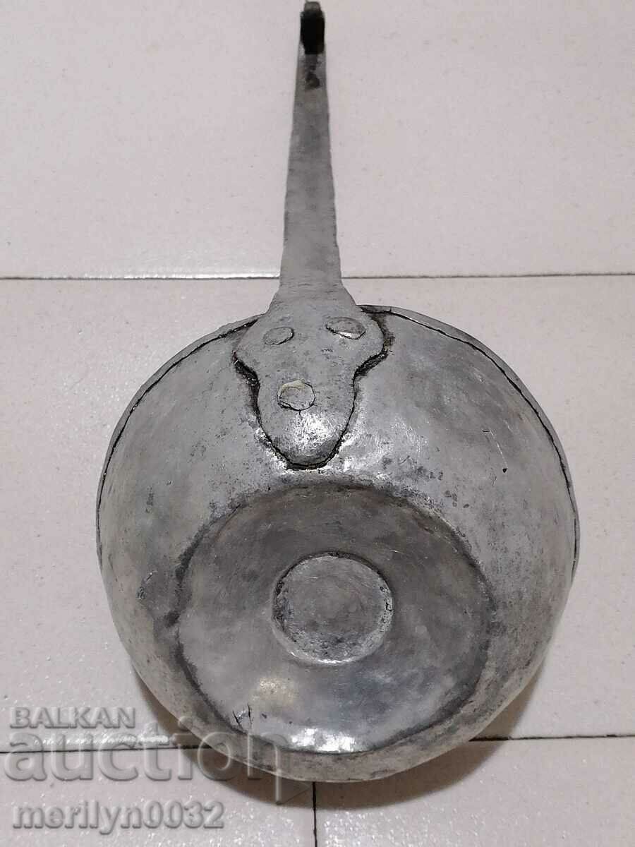 Old copper ladle, pan, copper, copper pot, pit - 6