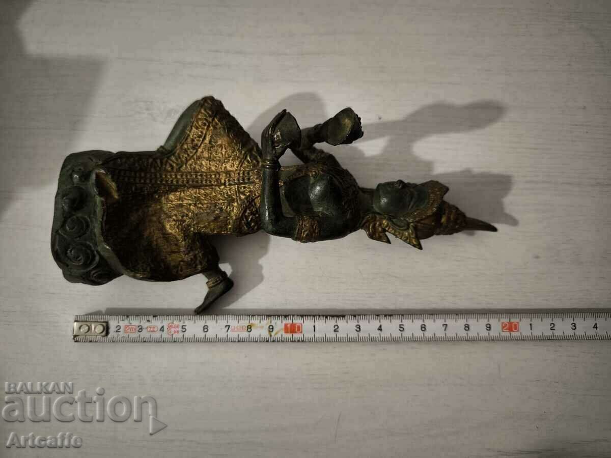 Vintage Hindu Parvati Bronze Figure - 7 Vintage Hindu Parvati Bronze Figure - 7