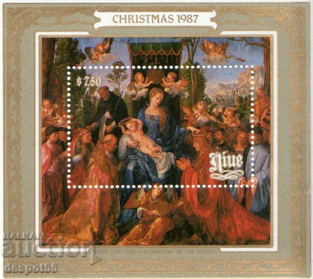 1987. Niue. Christmas - Paintings by Albrecht Dürer. Block.