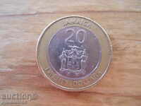 20 долара 2000 г  - Ямайка (биметал)