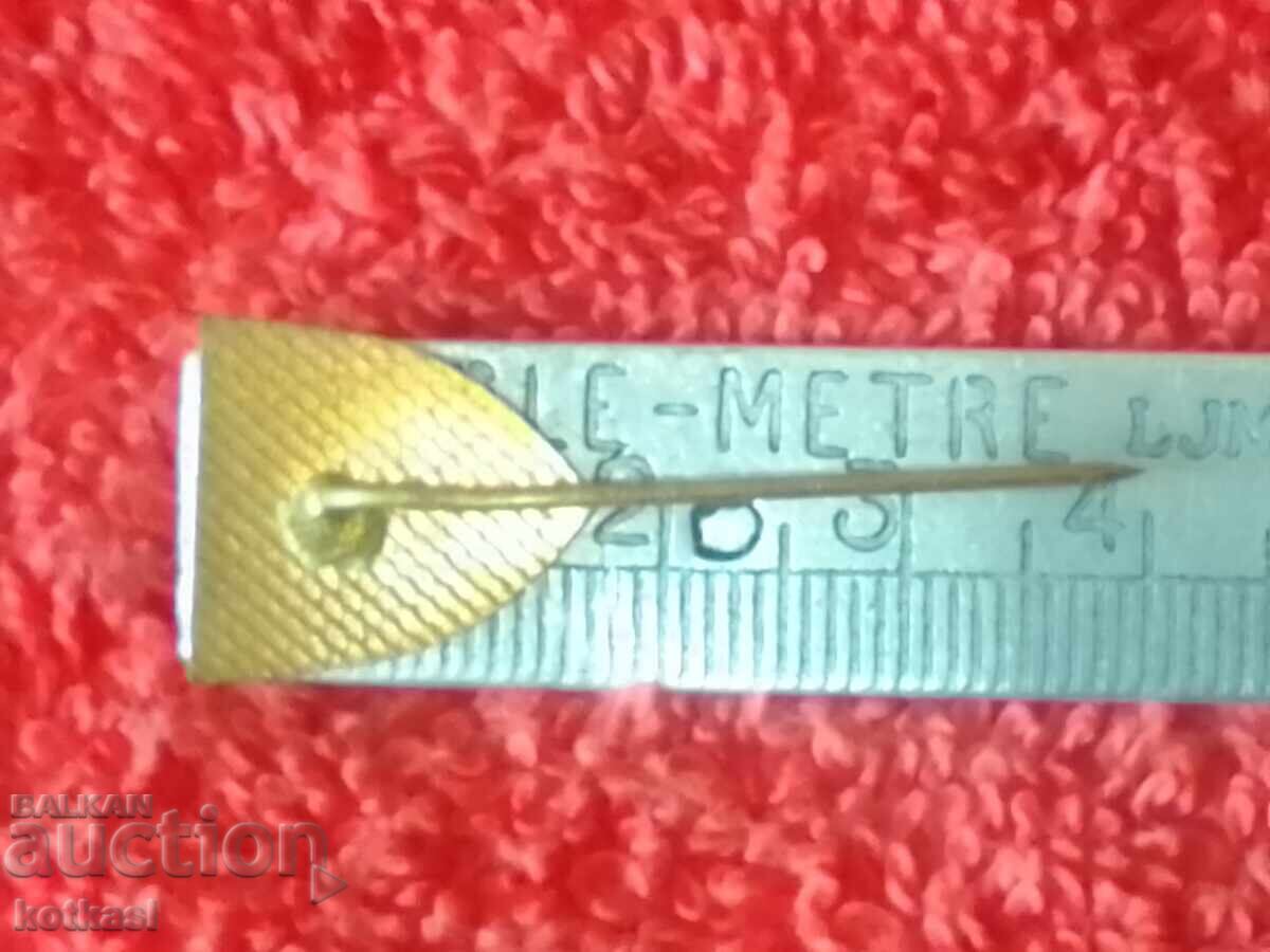 Old metal pin badge BFK 1889 Cycling black enamel with price 10.50 BGN | € 5.37