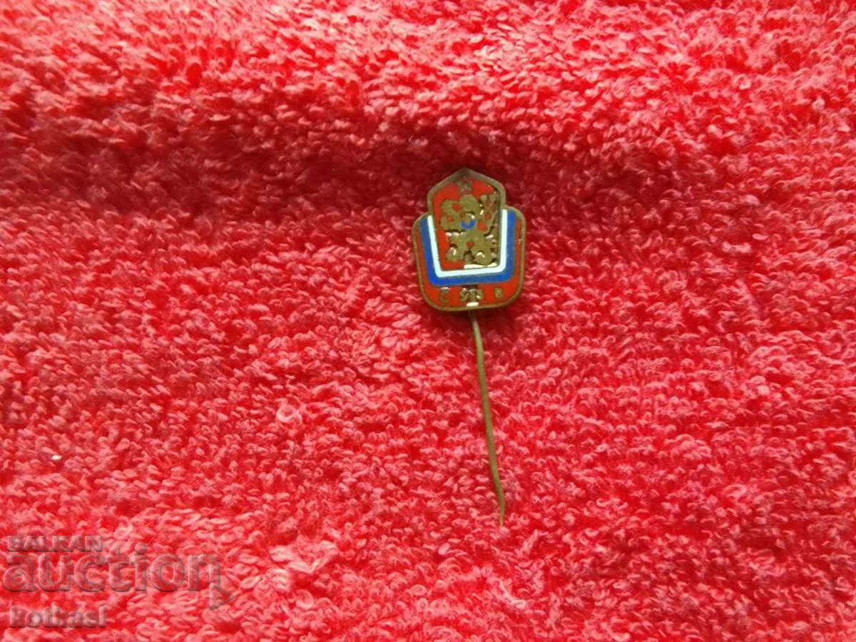 Delivery of Old social metal pin badge Czechoslovakia. CSSR Delivery of Old social metal pin badge Czechoslovakia. CSSR