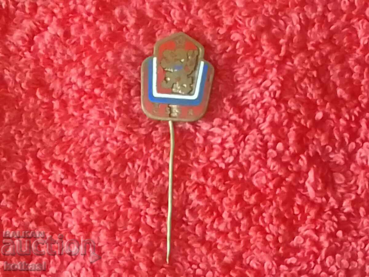 Old social metal pin badge Czechoslovakia. CSSR - 6 Old social metal pin badge Czechoslovakia. CSSR - 6