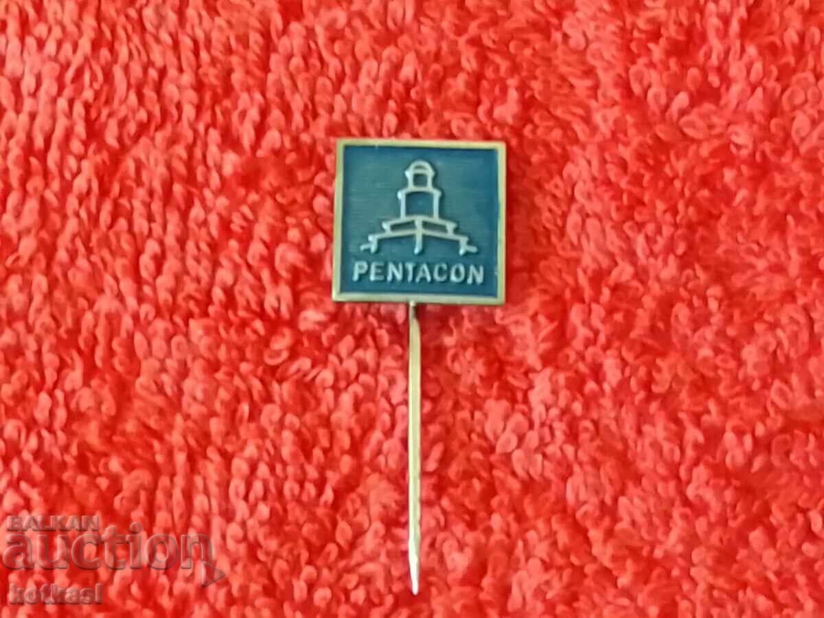 Auction  Old social metal pin badge PENTACON GDR Germany GDR