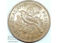 Нова Зеландия 1 пени 1961 Елизавета II 30мм бронз