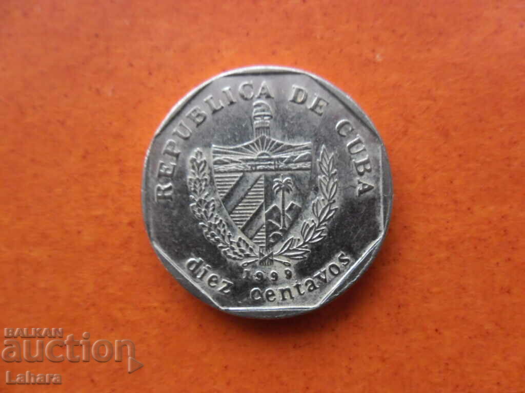 10 centavos 1999 Cuba with price 1.20 BGN | € 0.61 10 centavos 1999 Cuba with price 1.20 BGN | € 0.61