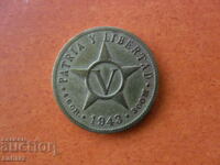 5 centavos 1943 Κούβα