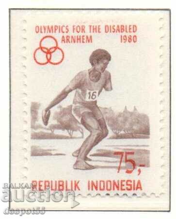 1980. Indonezia. Olimpiada pentru persoanele cu dizabilități, Arnhem.