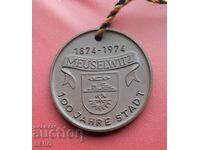 Γερμανία-ΛΔΓ-Μετάλλιο Πορσελάνης 1974-100 Πόλη του Meuselwitz