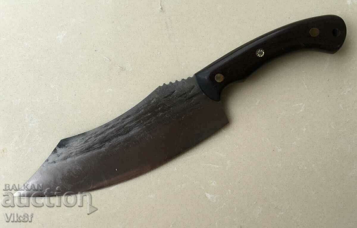 Wide Japanese knife with forged blade, fulltang, 5Cr15Mov