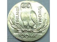 Финландия 100 марки 1990 UNC 24,54г сребро - рядка