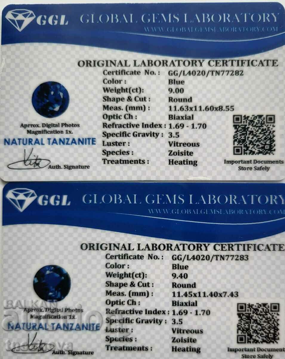 Auction  Beautiful Tanzanites with Certificate