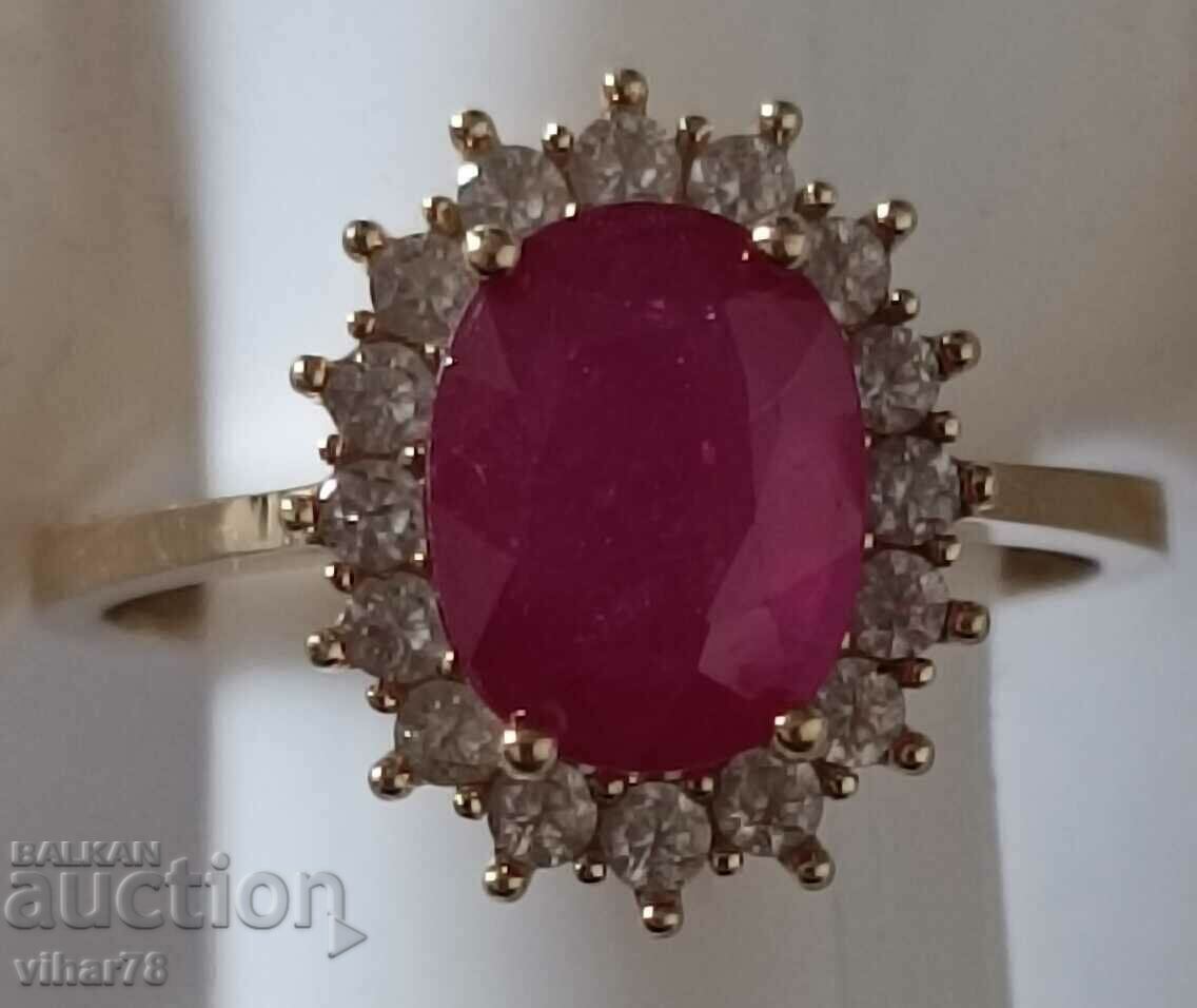 14K GOLD RING WITH RUBY with price 749.99 BGN | € 383.46 14K GOLD RING WITH RUBY with price 749.99 BGN | € 383.46