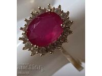 14K GOLD RING WITH RUBY