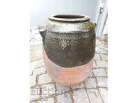 LARGE OLD POT CLAY POTTERY