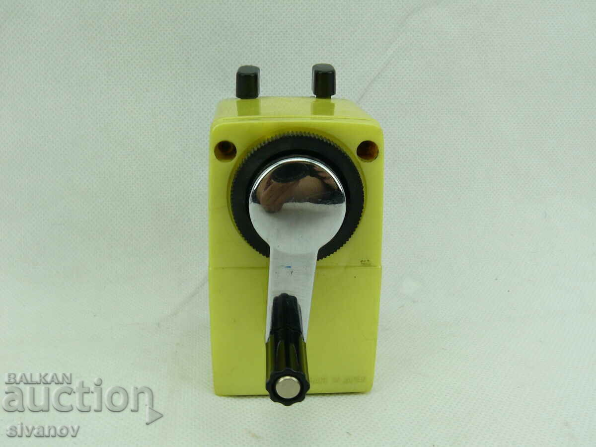 Interesting old mechanical pencil sharpener ELM S-105 #2313 with price 19.99 BGN | € 10.22 Interesting old mechanical pencil sharpener ELM S-105 #2313 with price 19.99 BGN | € 10.22