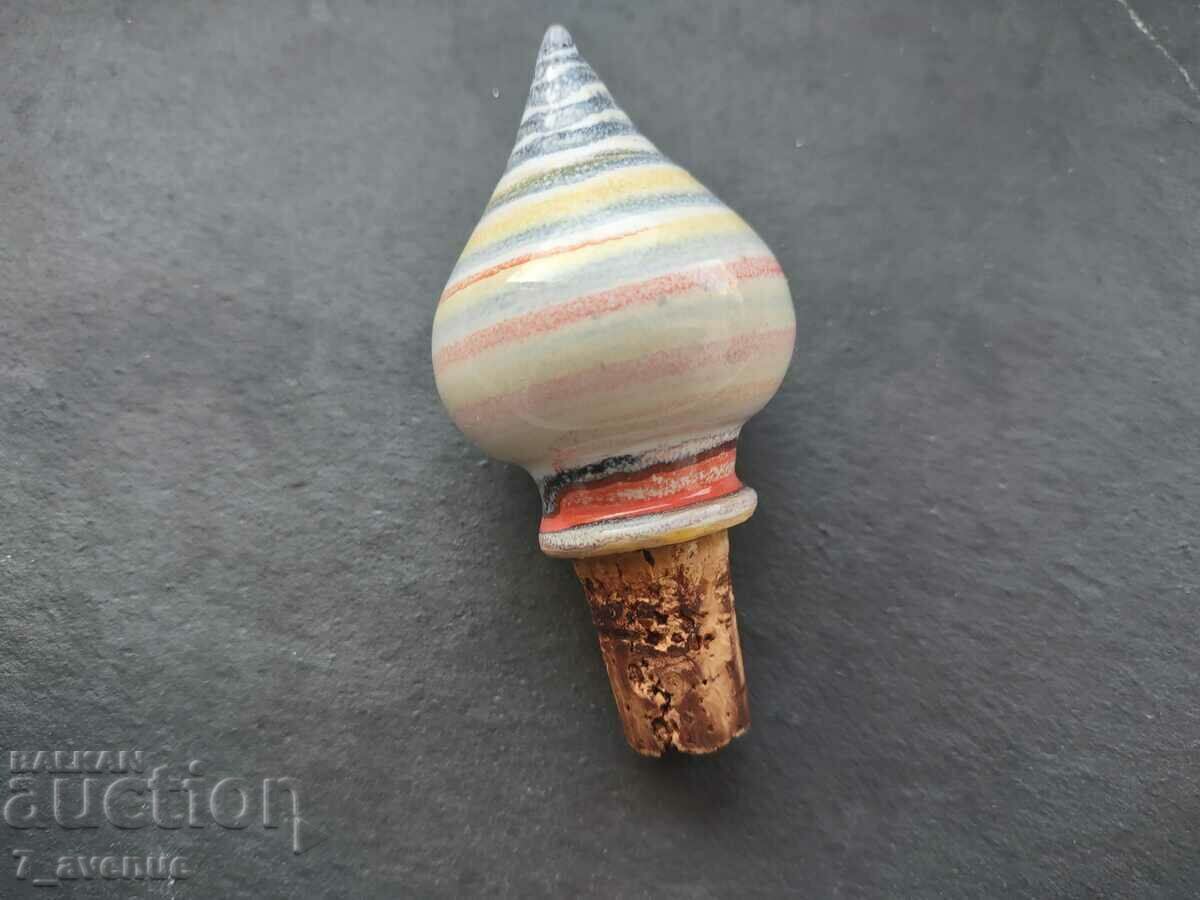 Παλιό πώμα από πορσελάνη ή κεραμικό με φελλό, τέχνη με τιμή 150.00 BGN | € 76.69