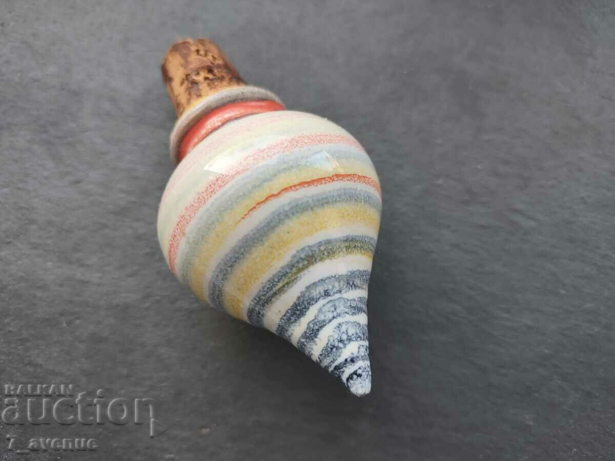 Δημοπρασία Παλιό πώμα από πορσελάνη ή κεραμικό με φελλό, τέχνη