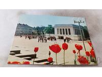 Пощенска картичка София Площад Девети Септември 1989