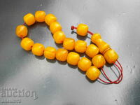 OLD ROSARY BAKELITE AMBER