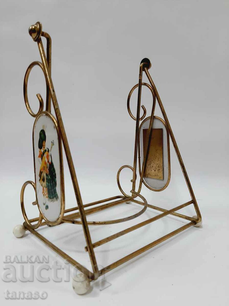 Παλιά μπρούτζινη βάση (κούνια) για ουίσκι "Chivas Regal" - 5