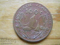 100 франка 1992 г  - Френска Полинезия