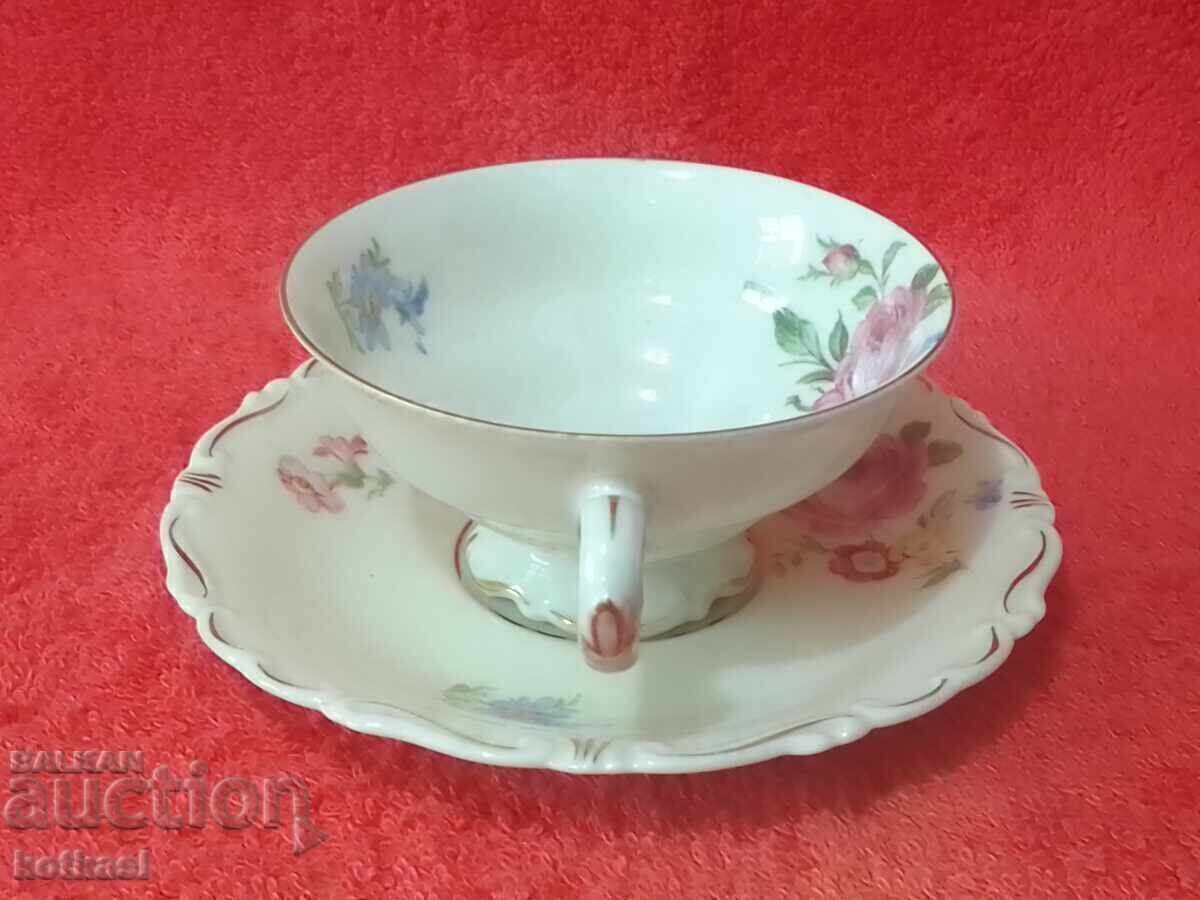 Auction Old porcelain set cup plate gilding ALKA KUNST collection Auction Old porcelain set cup plate gilding ALKA KUNST collection