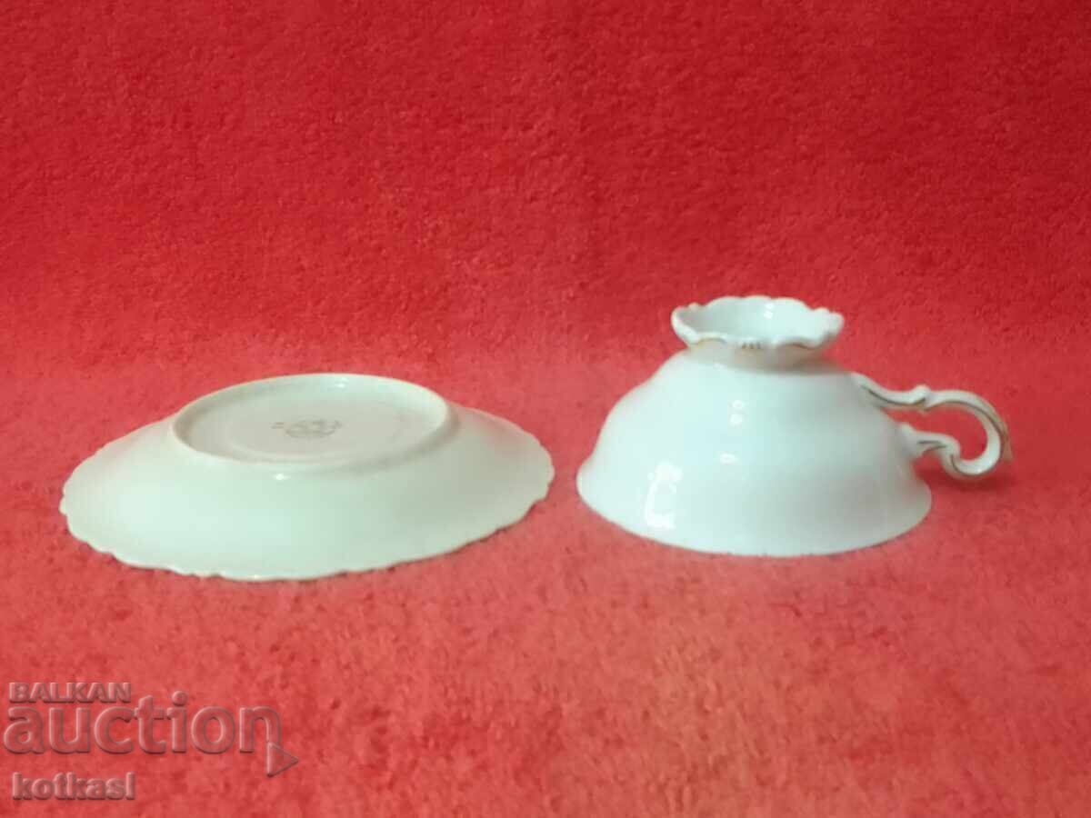 Old porcelain set cup plate gilding ALKA KUNST collection - 6 Old porcelain set cup plate gilding ALKA KUNST collection - 6