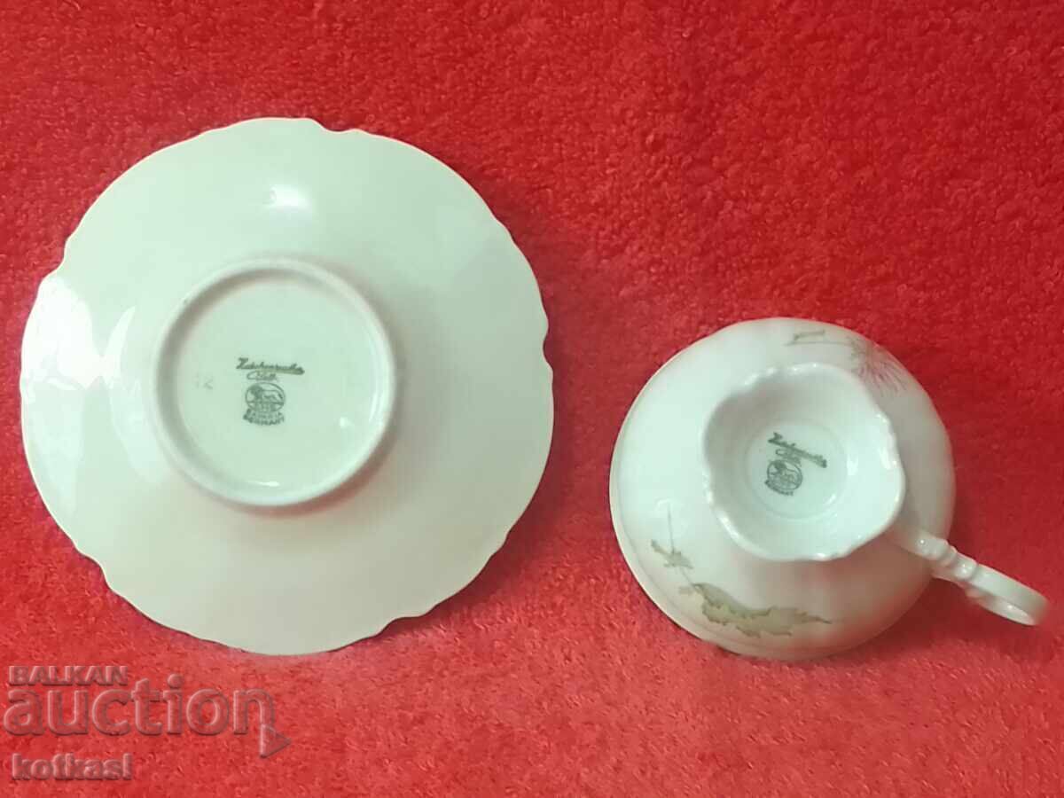 Old porcelain set Mocha gilding Hutschenruther collection - 5