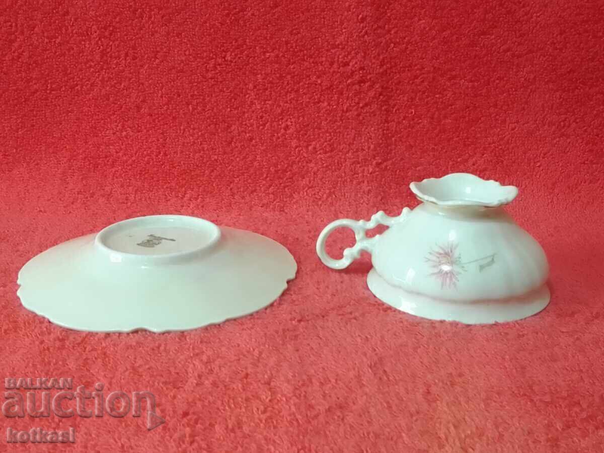 Old porcelain set Mocha gilding Hutschenruther collection - 6